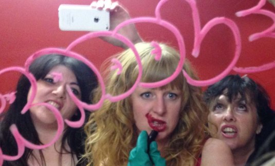 Sara (Drums) Kirsty (Guitar/Vocals) & me (Bass) 