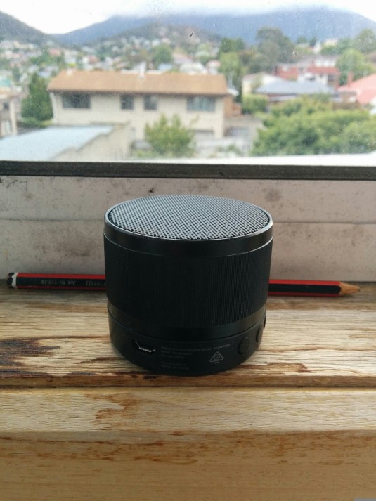 My baby speaker with Kunyani/Mt Wellington in the background