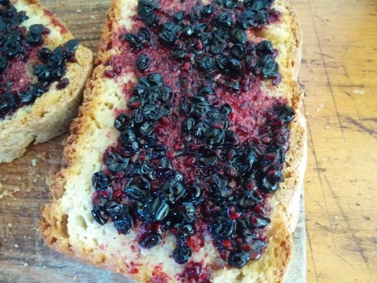 Elderberry Jam on Sourdough = Yum!